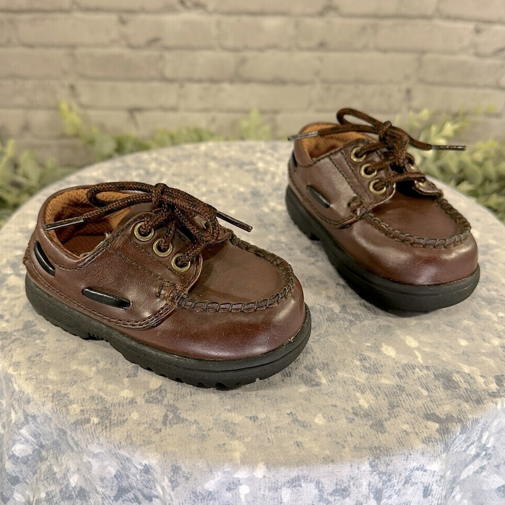 Rugged Outback Smart Fit by Payless Brown Casual Deck Shoes Baby Boys 4M🤎EUC